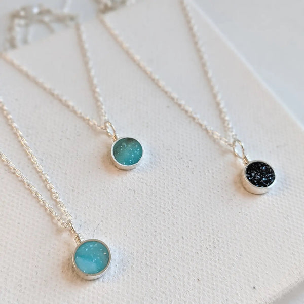 Dainty Sterling Silver Circle Necklace