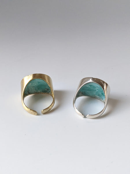 Beach Scene Ring - Natural Beach Sand and Eco-resin