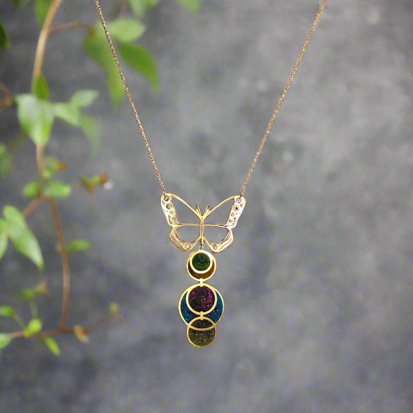 Kaleidoscope Butterfly Necklace