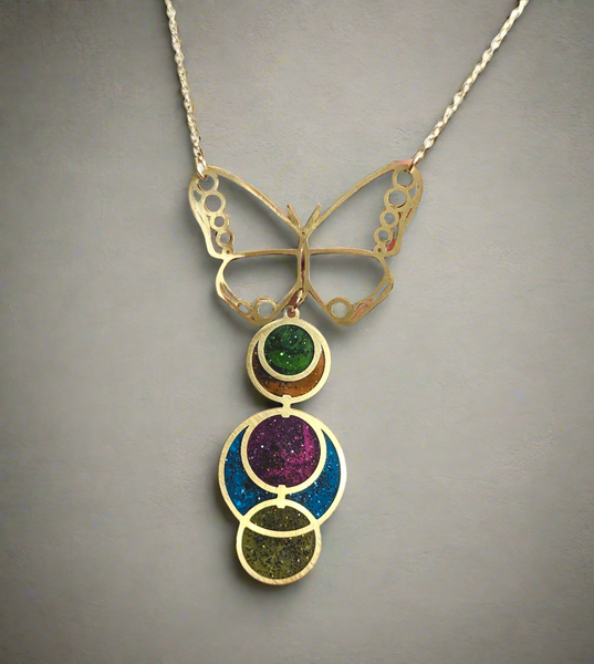 Kaleidoscope Butterfly Necklace