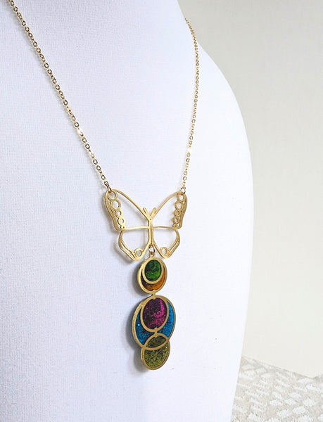Kaleidoscope Butterfly Necklace