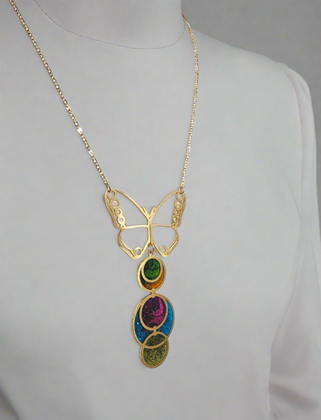 Kaleidoscope Butterfly Necklace