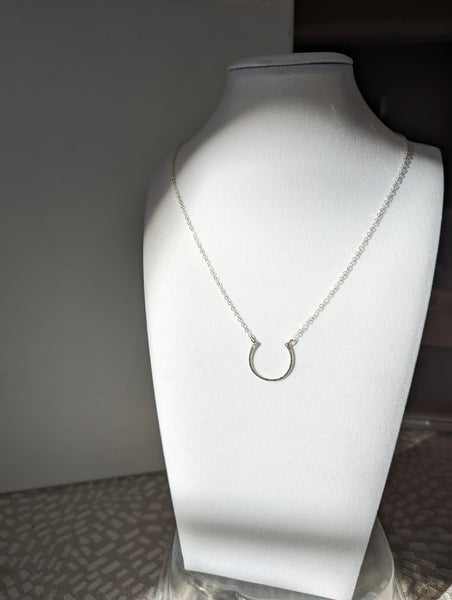 Sterling Silver Horseshoe Minimalist Necklace