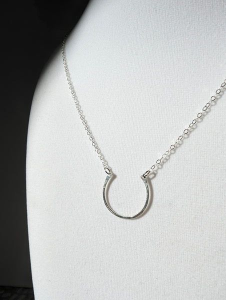 Sterling Silver Horseshoe Minimalist Necklace