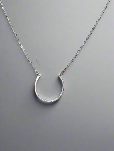 Sterling Silver Horseshoe Minimalist Necklace