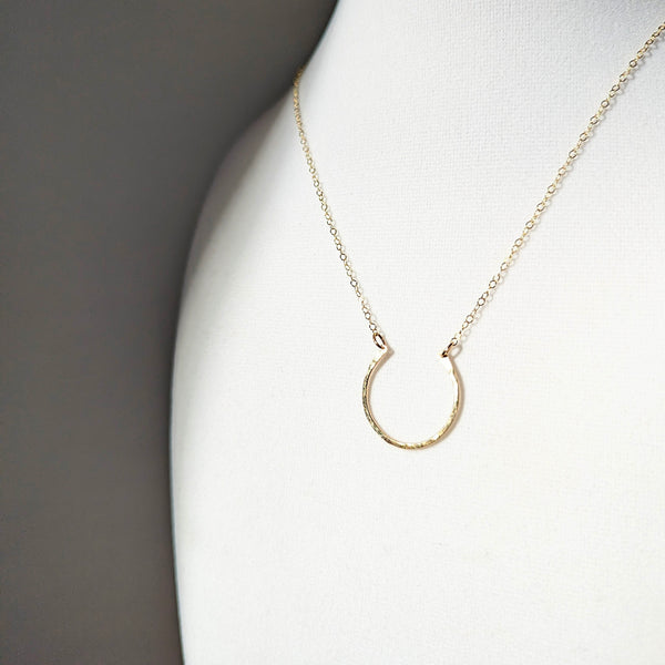 Goldfill Horseshoe Minimalist Necklace