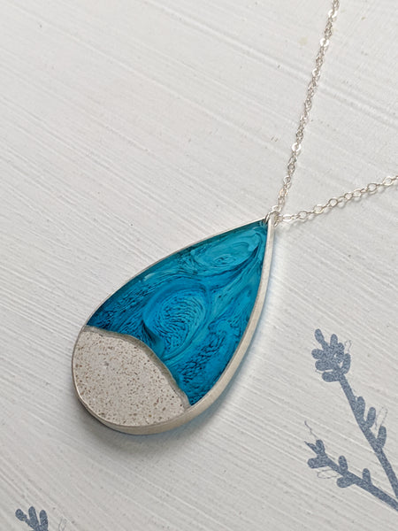 A Drop of the Ocean Necklace Sterling Silver