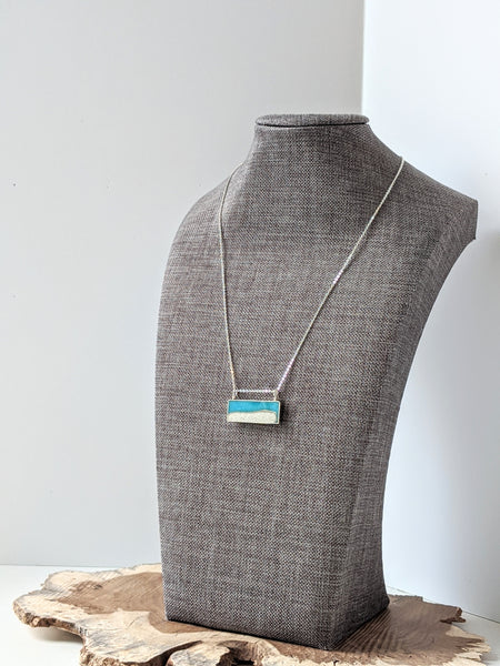 Cool Silver Mini Beach Scene Necklace