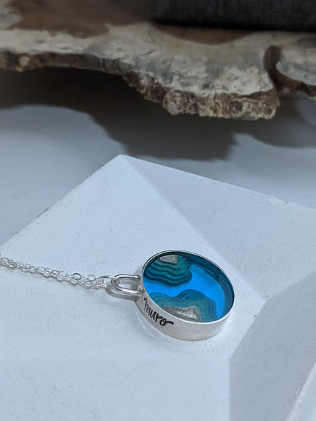 Small Circle Sterling Silver Islands Necklace - Mar Adentro Collection