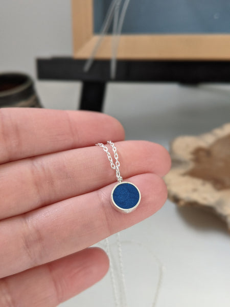 Dainty Sterling Silver Circle Necklace
