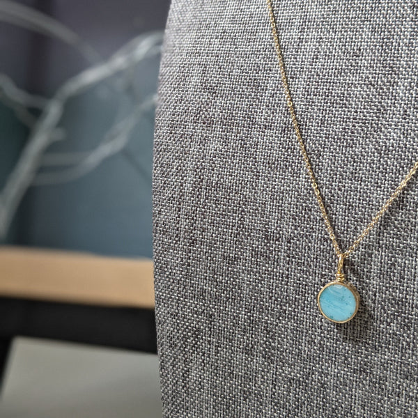 Dainty Brass Circle Necklace