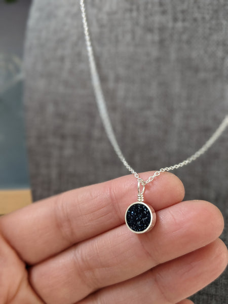 Dainty Sterling Silver Circle Necklace