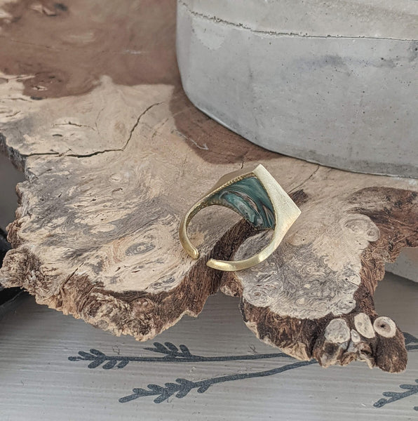 Rings of Saturn - Diamond Shaped Brass Adjustable Ring