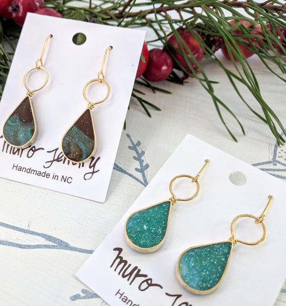 Dangle Earrings- Brass Drop Earrings