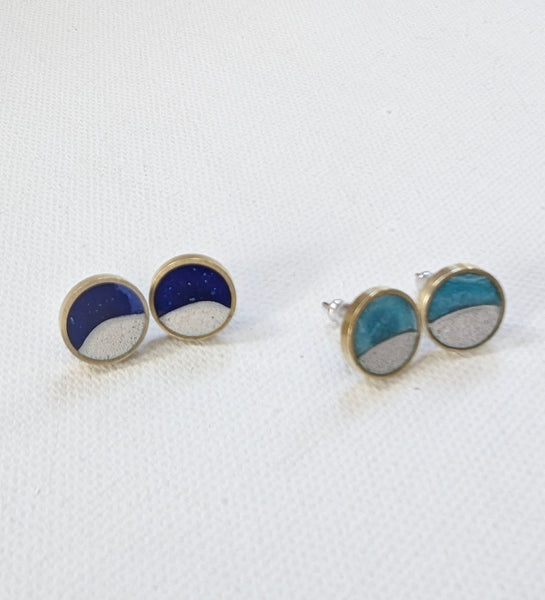 Beach Stud Earrings - Circle