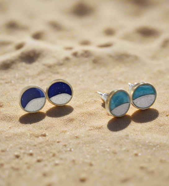 Beach Stud Earrings - Circle