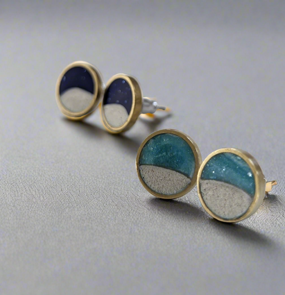 Beach Stud Earrings - Circle