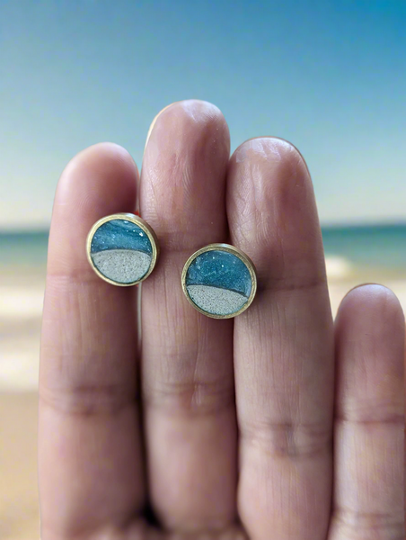 Beach Stud Earrings - Circle