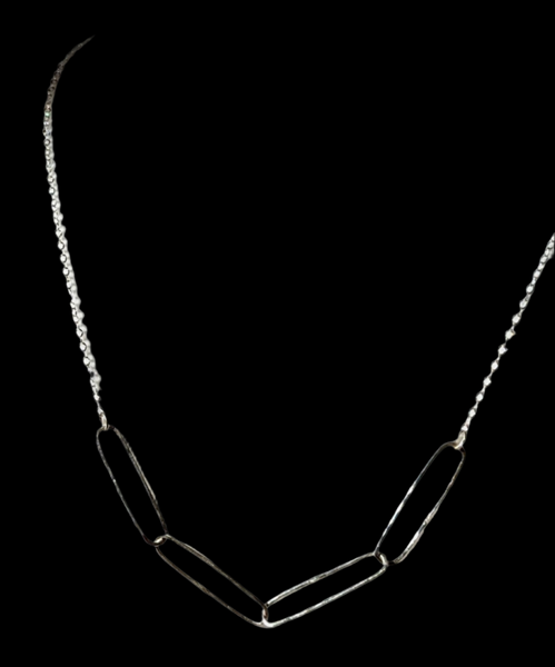 Oval Links Sterling Silver Necklace