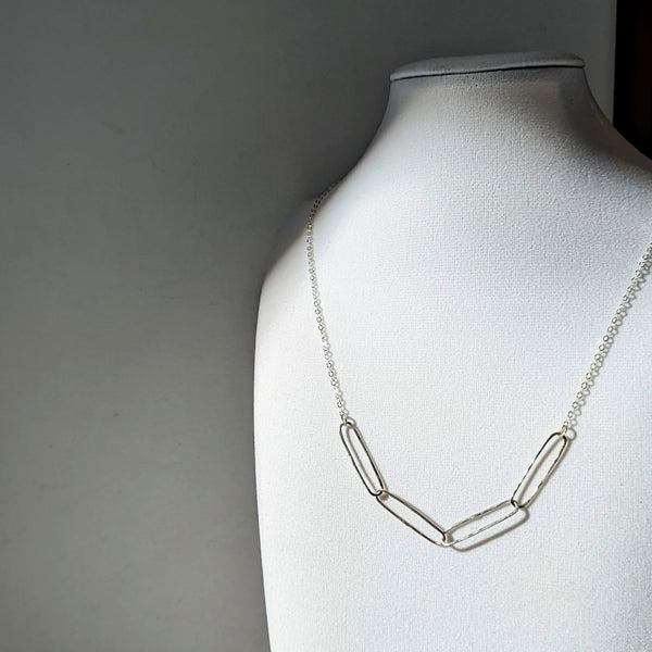 Oval Links Sterling Silver Necklace