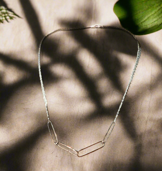 Oval Links Sterling Silver Necklace