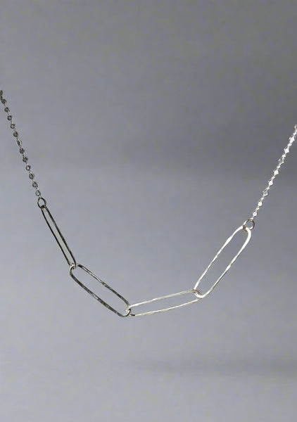 Oval Links Sterling Silver Necklace