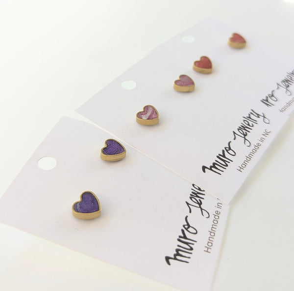 Heart Stud Earrings