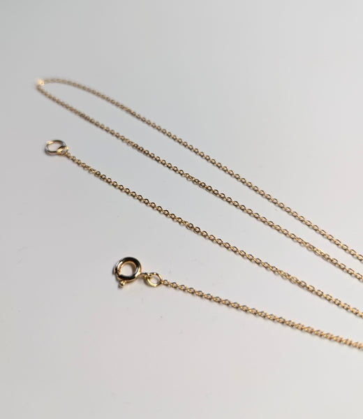 18-inch Gold Plated Dainty Chain, Spring Ring Clasp