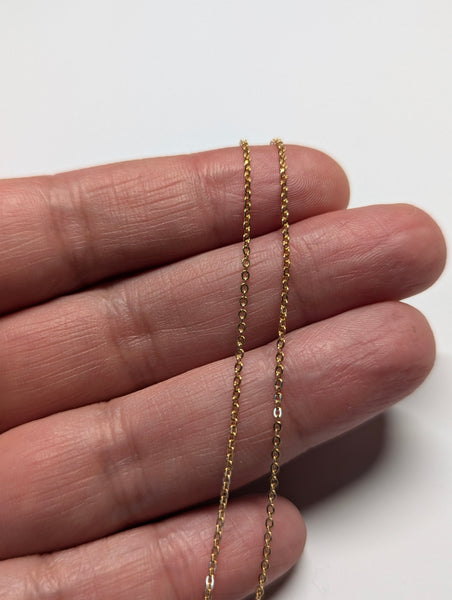 18-inch Gold Plated Dainty Chain, Spring Ring Clasp