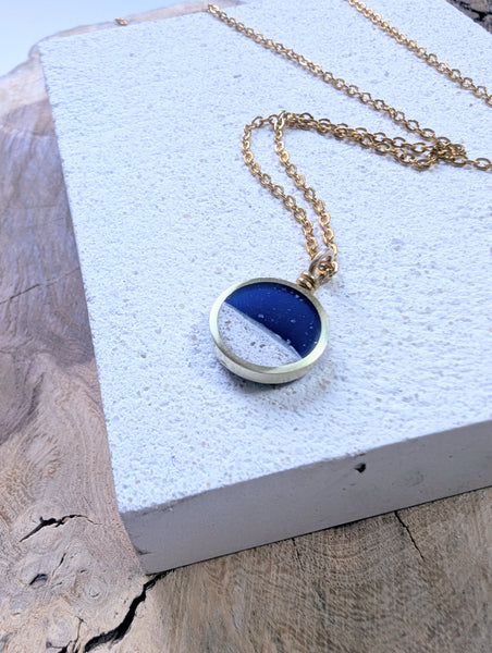 The Coast Necklace, Dainty Beach Brass Necklace