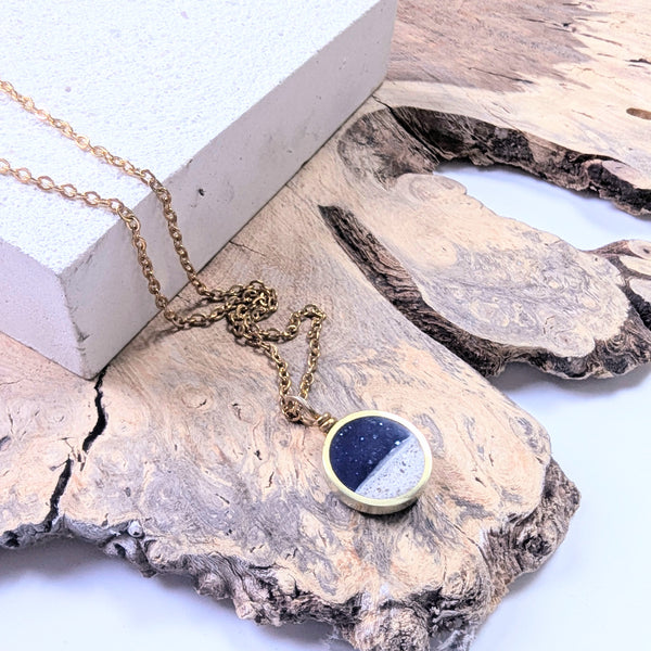 The Coast Necklace, Dainty Beach Brass Necklace