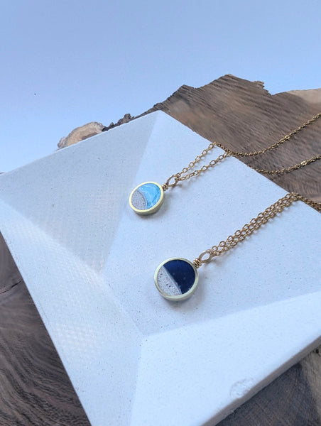 The Coast Necklace, Dainty Beach Brass Necklace