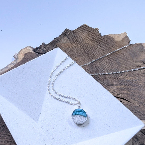 The Coast Necklace, Dainty Beach Sterling Silver Necklace