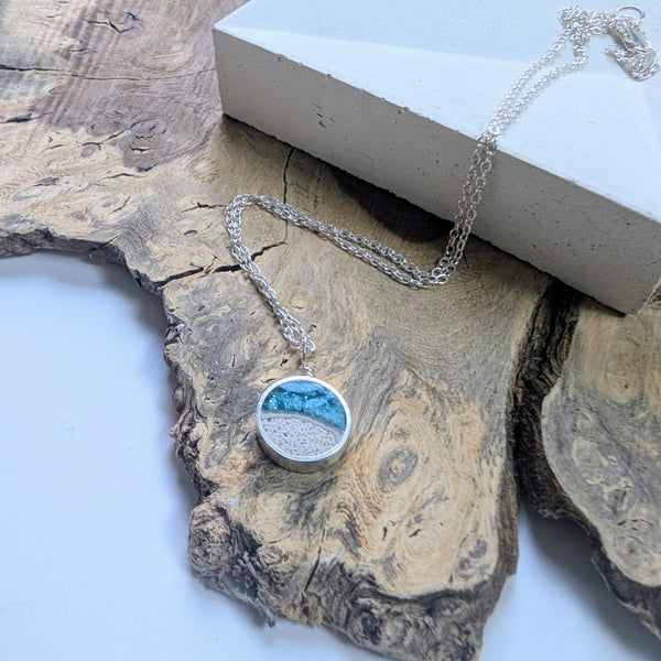 The Coast Necklace, Dainty Beach Sterling Silver Necklace