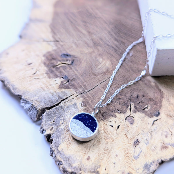 The Coast Necklace, Dainty Beach Sterling Silver Necklace