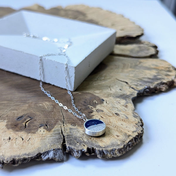 The Coast Necklace, Dainty Beach Sterling Silver Necklace