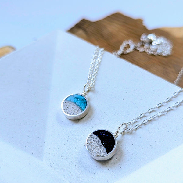 The Coast Necklace, Dainty Beach Sterling Silver Necklace