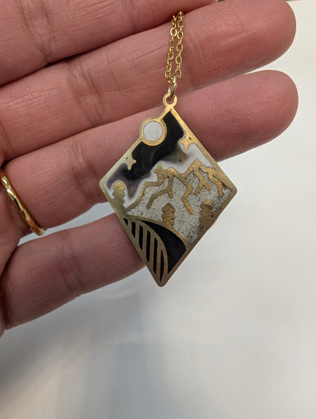Blue Ridge - Landscape Mountain Necklace