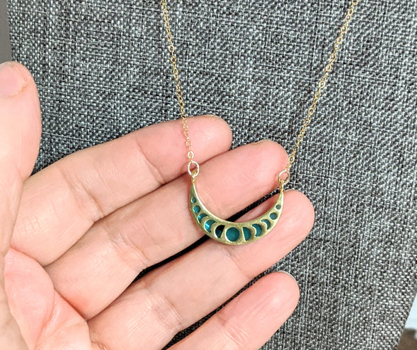 Petite Moon Phases Necklace