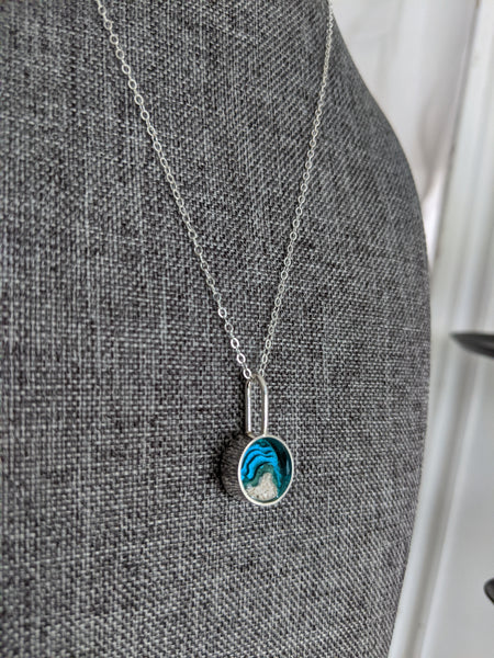 Mini Circle Pendant w/ Elongated Loop - Mar Adentro Collection