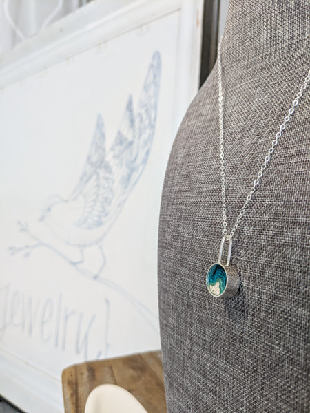 Mini Circle Pendant w/ Elongated Loop - Mar Adentro Collection