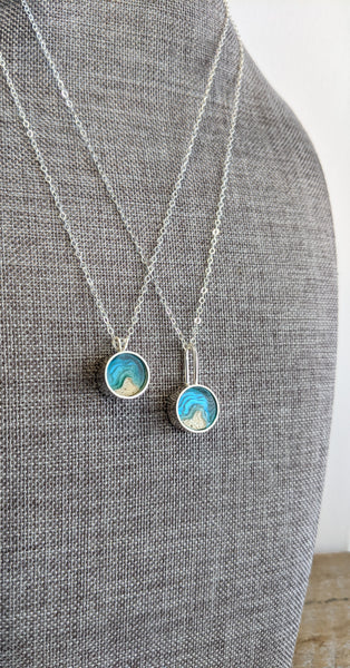 Mini Circle Pendant w/ Elongated Loop - Mar Adentro Collection