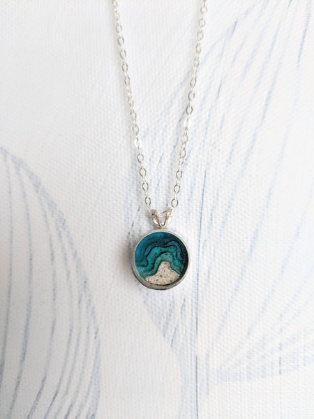 Mini Circle Pendant with Double Loops - Mar Adentro Collection