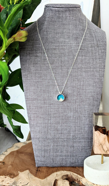 Mini Circle Pendant with Double Loops - Mar Adentro Collection