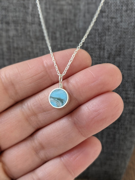 Dainty Sterling Silver Circle Necklace
