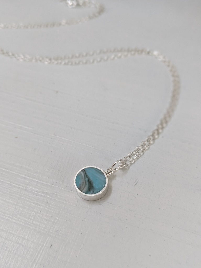 Sterling Silver circle pendant on multi-strand black cotton cord – Jewelry  by Glassando